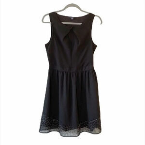 American Eagle Black‎ Sleeveless Dress Cutout Detail Sparkles Beaded Size 6 New